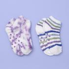 Girls' 2pk Cozy Slipper Socks - More Than Magic Violet