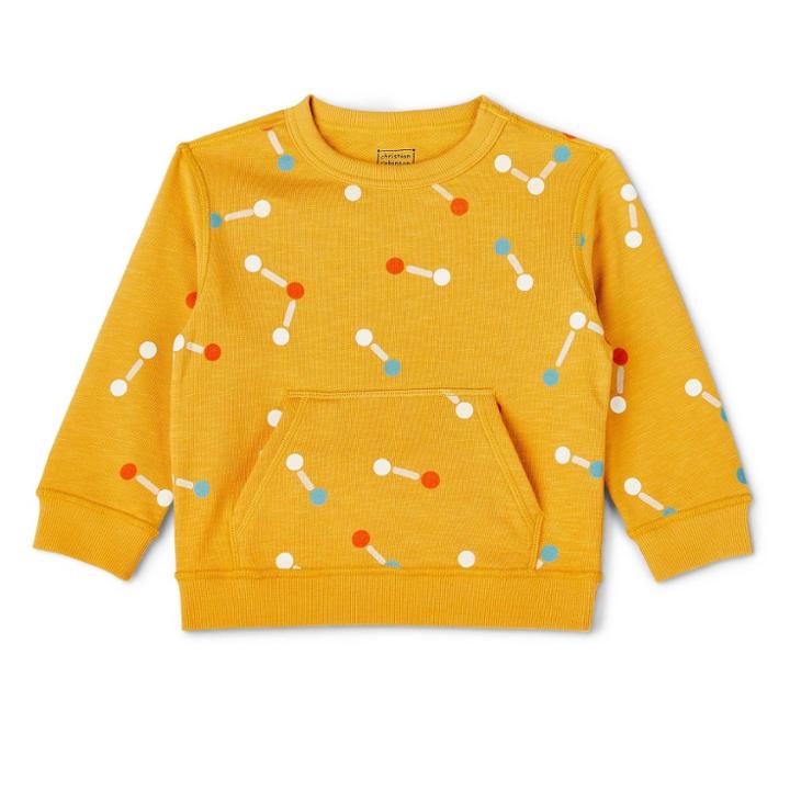 Toddler Adaptive Molecule Print Sweatshirt - Christian Robinson X Target Yellow