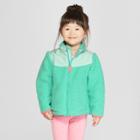 Toddler Girls' Zip-up Fleece Jacket - Cat & Jack Turquoise