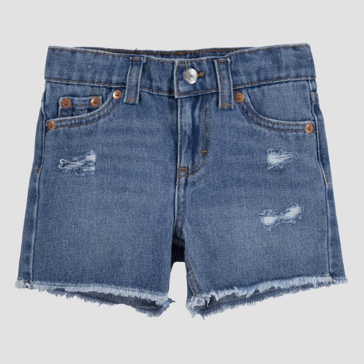 Levi's Girls' Girlfriend Jean Shorts - Distressed