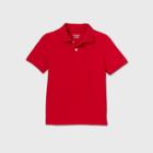 Petiteboys' Short Sleeve Stain Release Uniform Polo Shirt - Cat & Jack Red