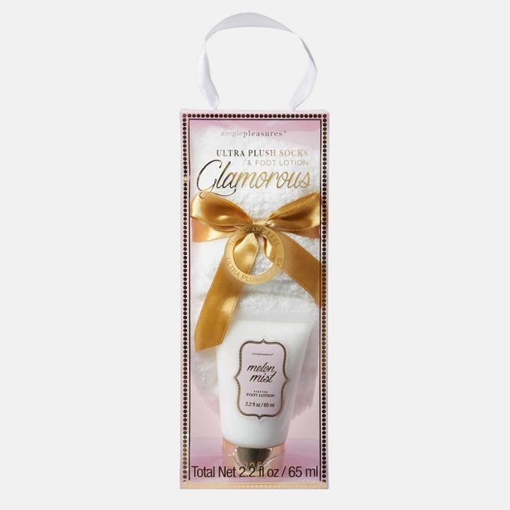 Tri-coastal Design Vanilla Macaroons Foot Cream And Fuzzy Socks Set
