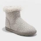 Girls' Haiden Microsuede Fleece Ankle Fashion Boots - Cat & Jack Gray