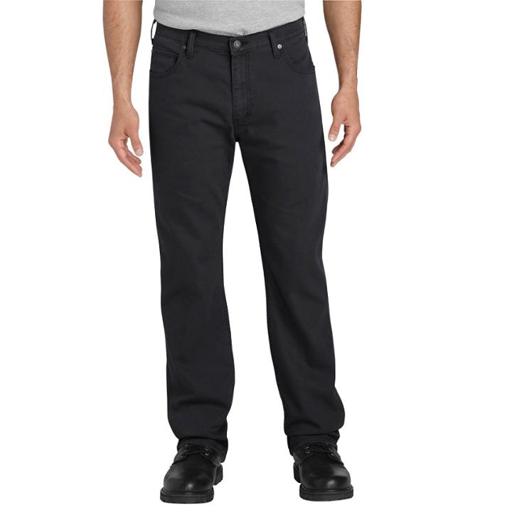Dickies Men's Big & Tall Flex Regular Straight Fit Duck Canvas 5-pocket Pants - Black