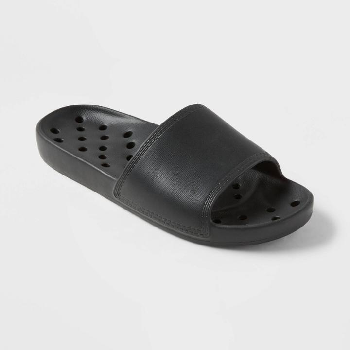 S Slide Shower Sandals Black - Room Essentials