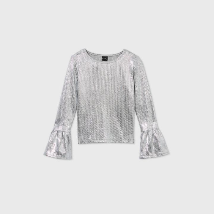 Girls' Rib Bell Long Sleeve Top - Art Class