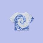 Girls' Tie-dye Boxy Short Sleeve T-shirt - More Than Magic Periwinkle Blue/purple