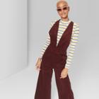 Women's Deep V Corduroy Jumpsuit - Wild Fable Cottage Red