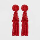 Sugarfix By Baublebar Beaded Tassel Statement Earrings - Red