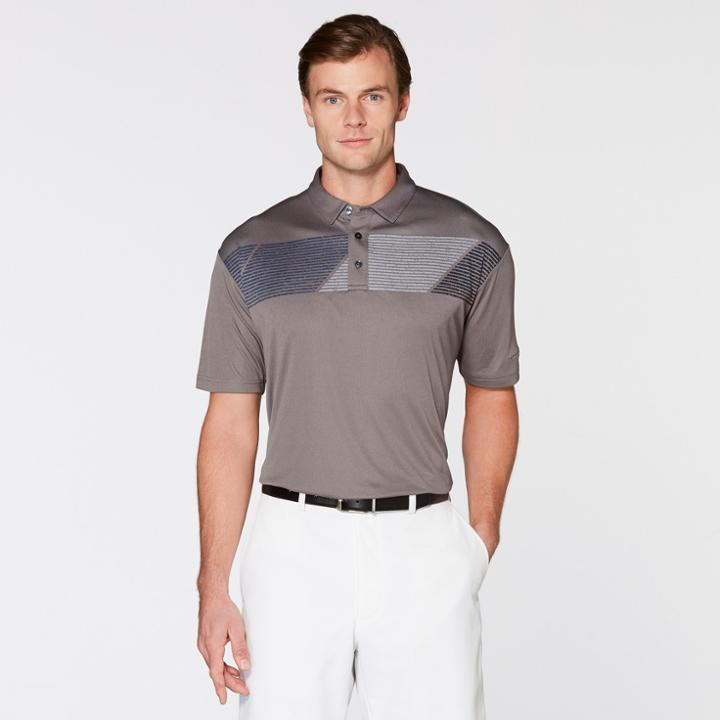 Men's Distressed Print Polo Shirt - Jack Nicklaus Gray