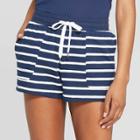 Target Women's Striped Fleece Lounge Pajama Shorts - Stars Above Blue