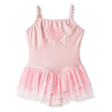 Danz N Motion By Danshuz Danz N Motion Girls' Heart Activewear Leotard Dress - Pink