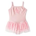 Danz N Motion By Danshuz Danz N Motion Girls' Heart Activewear Leotard Dress - Pink