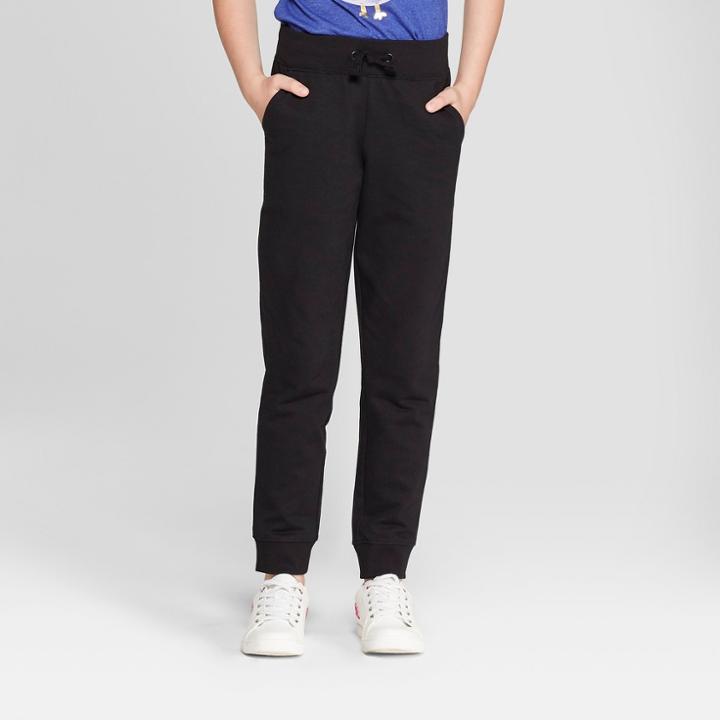 Girls' French Terry Bottoms - Cat & Jack Black L, Girl's,