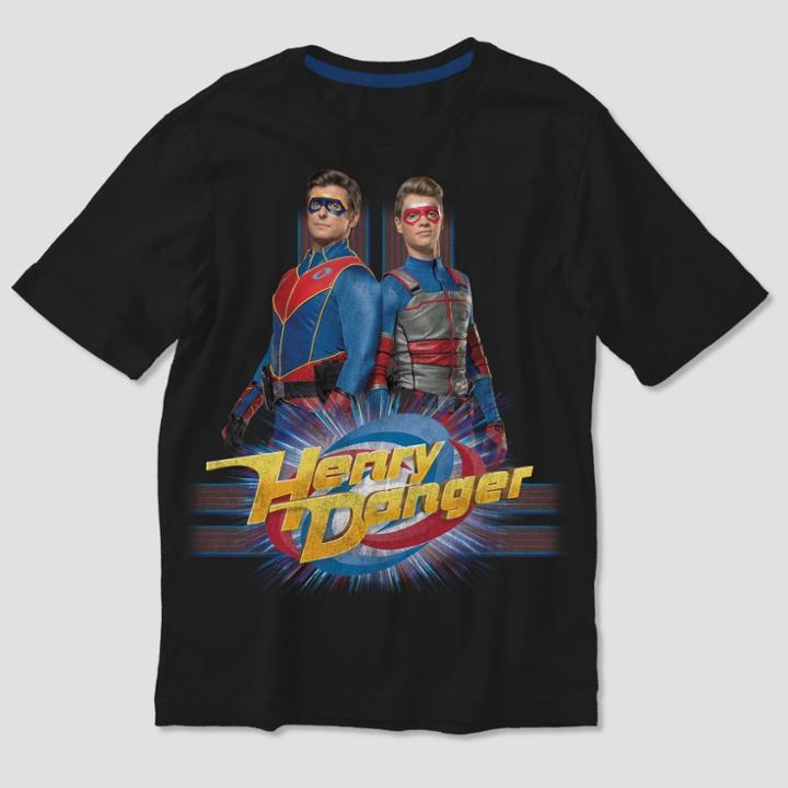 Extreme Concepts Boys' Henry Danger Short Sleeve Graphic T-shirt - Black
