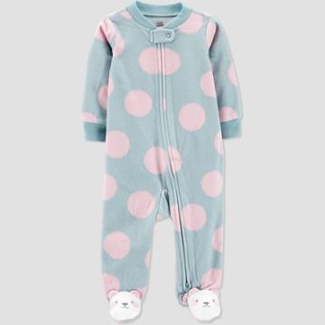 Carter's Just One You Baby Girls' Panda Dot Microfleece Footed Pajama - Just One You Made By Carter's Blue Newborn