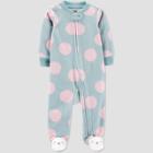 Carter's Just One You Baby Girls' Panda Dot Microfleece Footed Pajama - Just One You Made By Carter's Blue Newborn