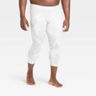 Men's Camo Print Fitted 3/4 Tights - All In Motion White