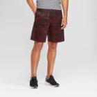 Men's Camo Print Circuit Shorts - C9 Champion Burgundy Evening Camo