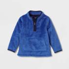 Toddler Boys' Adaptive Fleece Pullover Sweatshirt - Cat & Jack Blue