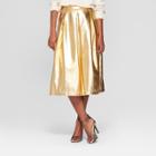 Women's Birdcage Midi Skirt - Who What Wear Gold