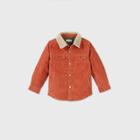 Toddler Boys' Foxtail Sherpa Collar Button-down Shirt - Cat & Jack Orange