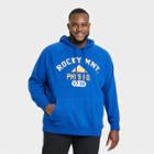 Men's Big & Tall Printed French Terry Fleece Hoodie - Goodfellow & Co Blue