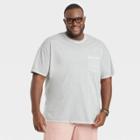 Men's Big & Tall Standard Fit Short Sleeve Crewneck T-shirt - Goodfellow & Co Gray