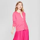Women's Long Sleeve Any Day Cardigan - A New Day Pink