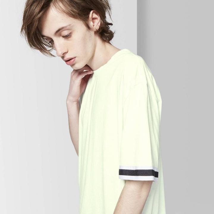 Men's Casual Fit Short Sleeve Taped T-shirt - Original Use Moonlight Jade