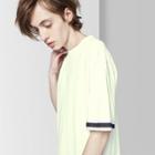 Men's Casual Fit Short Sleeve Taped T-shirt - Original Use Moonlight Jade
