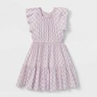 Girls' Short Sleeve Challis Dress - Cat & Jack Lilac