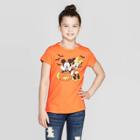 Girls' Disney Mickey Mouse & Minnie Mouse Pumpkin Short Sleeve T-shirt - Orange
