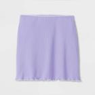 Girls' Rib Lettuce Edge Skirt - Art Class Purple