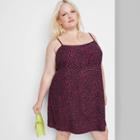 Women's Plus Size Woven Slip Dress - Wild Fable Purple Floral