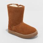 Toddler Girls' Kya Suede Ankle Fashion Boots - Cat & Jack Chestnut (brown)