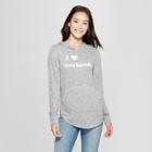 Women's I Love Weekends Hooded Graphic Sweatshirt - Grayson Threads (juniors') Heather Gray