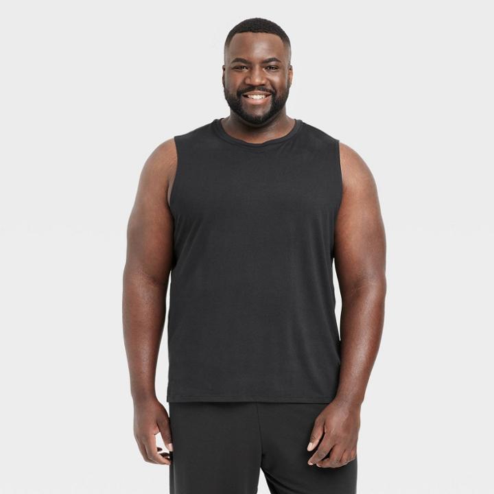 Men's Big Sleeveless Performance T-shirt - All In Motion Onyx Black