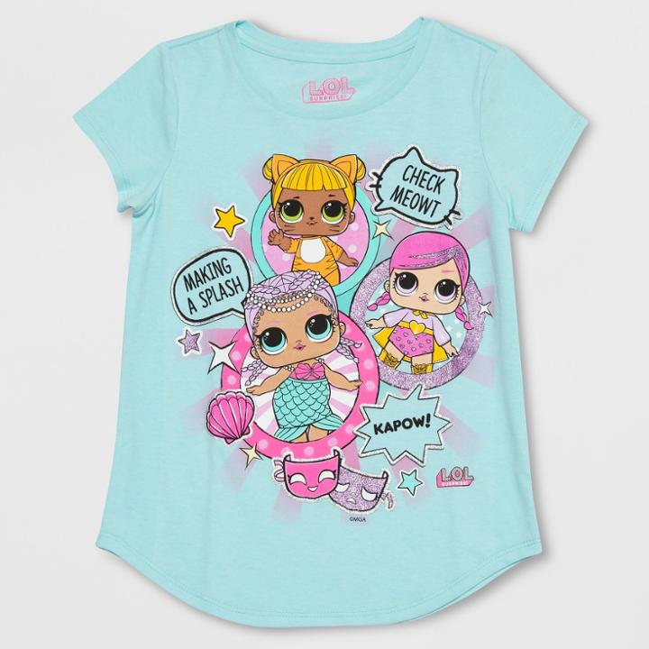 Target Girls' L.o.l. Surprise! Mermaid Short Sleeve T-shirt - Blue