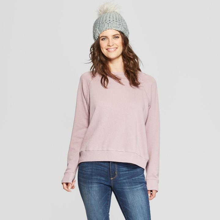 Women's Crew Neck Sweatshirt - Universal Thread Purple