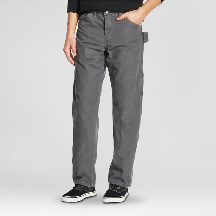 Dickies Men's Relaxed Straight Fit Sanded Duck Canvas Carpenter Jean- Slate (grey)
