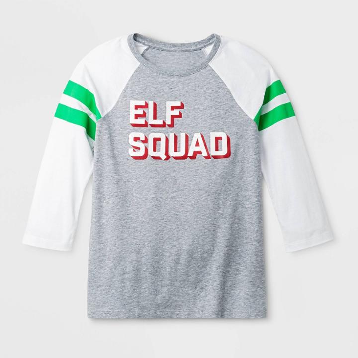 Shinsung Tongsang Women's Elf Squad Raglan Sleeve Graphic T-shirt - Heather Gray S,