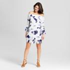 Women's Off The Shoulder Tie Dye Dress - Knox Rose Navy