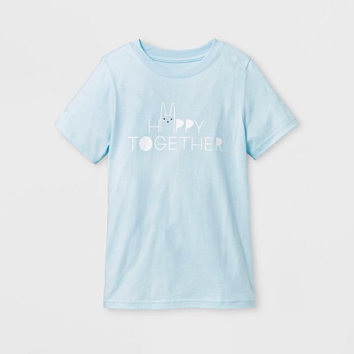 Kids' Short Sleeve Happy Together Easter T-shirt - Cat & Jack Light Blue