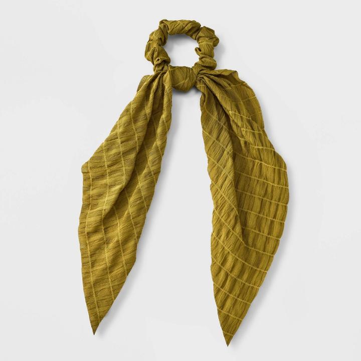 Pleated Scarf Hair Twister - Universal Thread Green