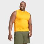 Men's Sleeveless Fitted Muscle T-shirt - All In Motion Gold S, Men's,
