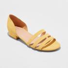 Women's Vienna Wide Width Open Toe Strappy Slide Sandals - A New Day Yellow 5w,