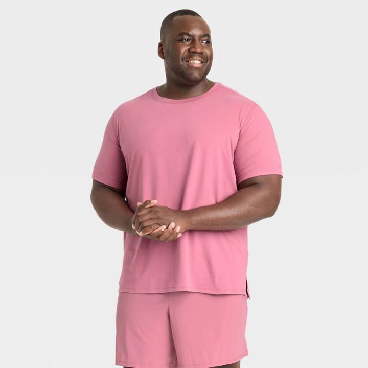 Men's Big & Tall Short Sleeve Performance T-shirt - All In Motion Ruby