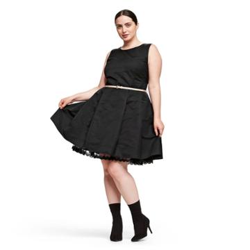 Women's Plus Size Sleeveless Crewneck A-line Mini Dress - Jason Wu For Target Black 1x, Women's,