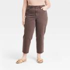 Women's Plus Size Super-high Rise Vintage Straight Jeans - Universal Thread Dark Brown